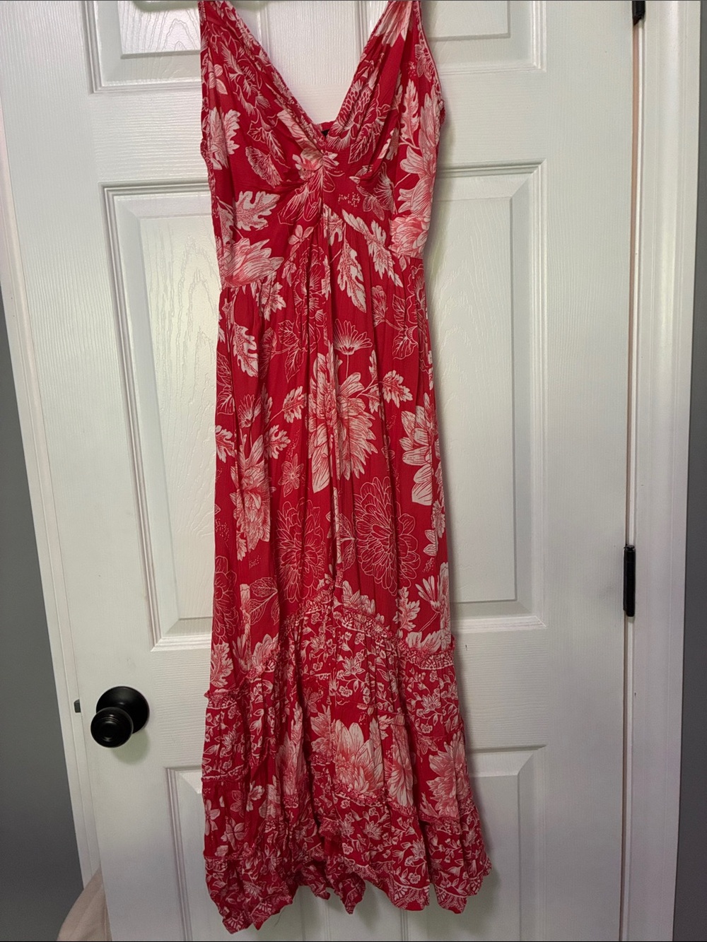 Red Floral Maxi Dress